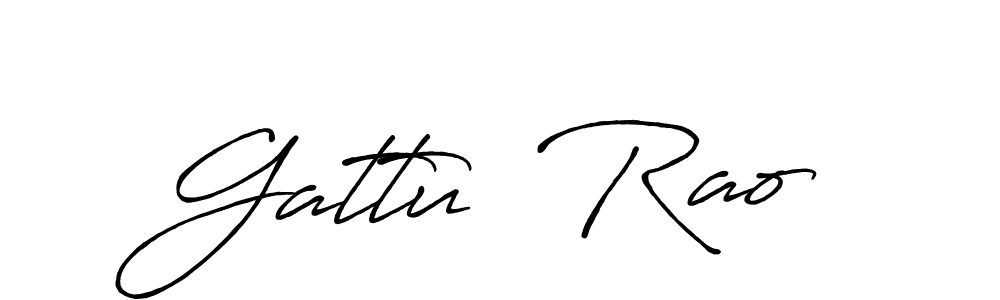 You should practise on your own different ways (Antro_Vectra_Bolder) to write your name (Gattu  Rao) in signature. don't let someone else do it for you. Gattu  Rao signature style 7 images and pictures png